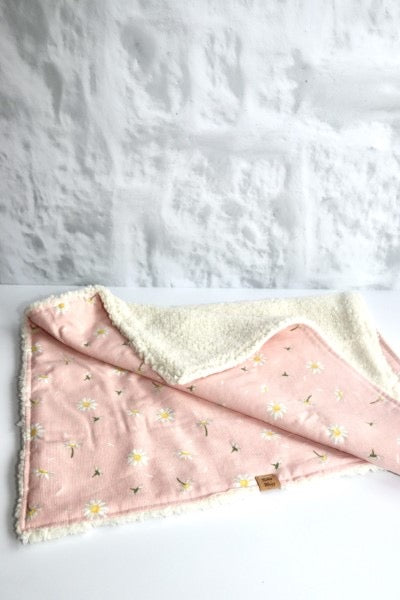 Pink Daisies Corduroy Blanket