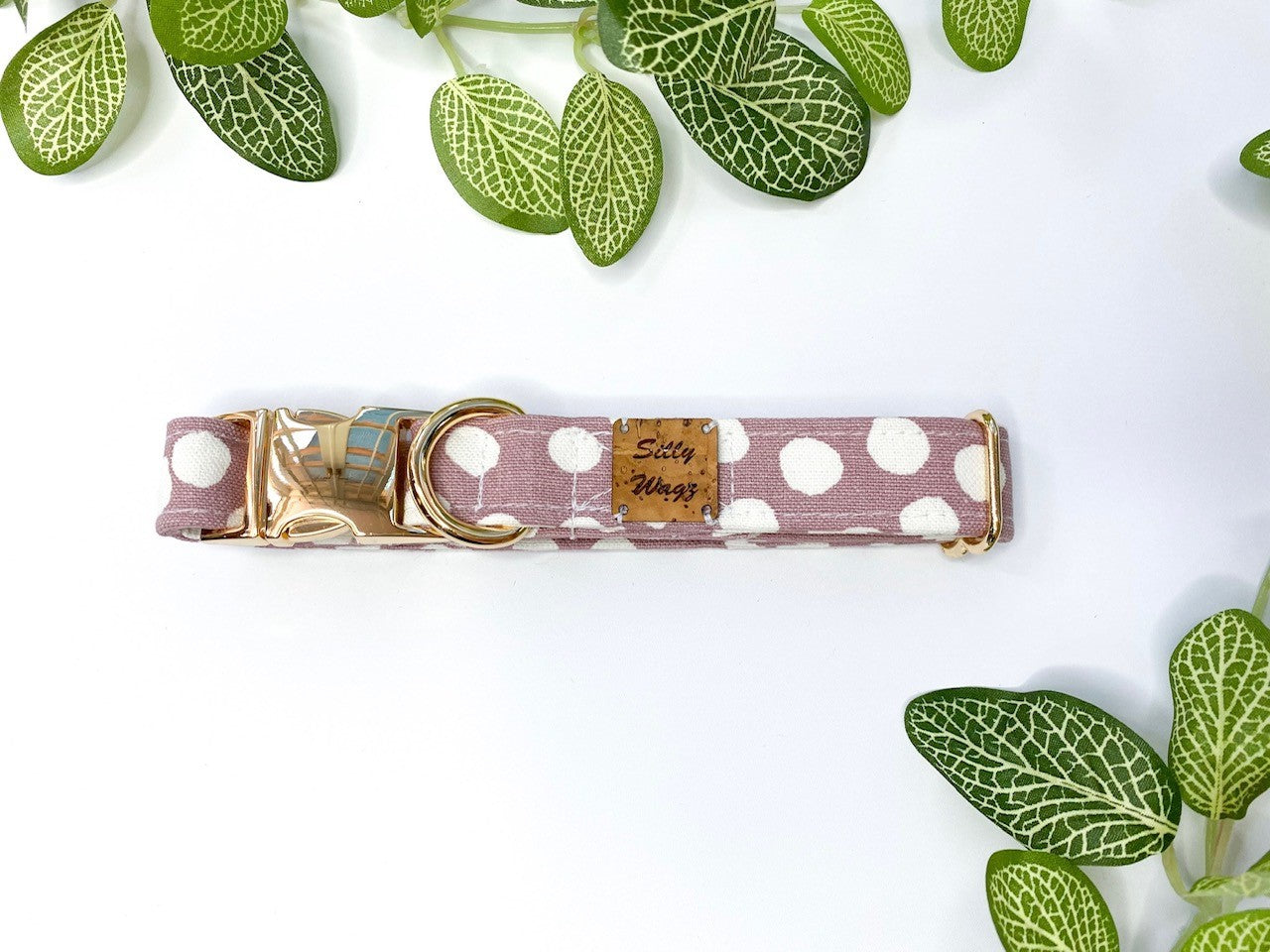 Dusty Pink Polka Dot Collar